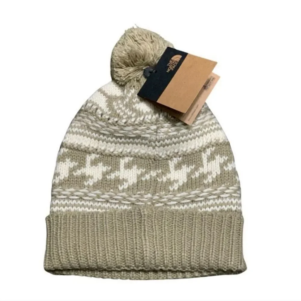 THE NORTH FACE Fair Island Beanie – Gardenia White Winter hat with pompom